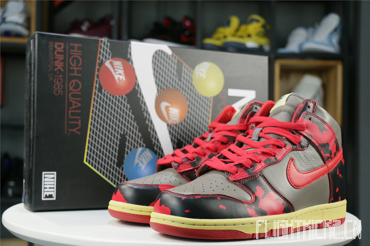 Nike Dunk High 1985 Red Acid Wash