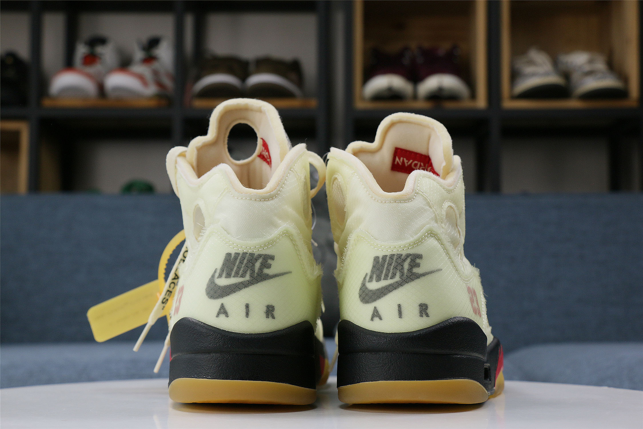 Off White x Air Jordan 5 Retro Sail/Plot twist (LN5 A1 Batch)