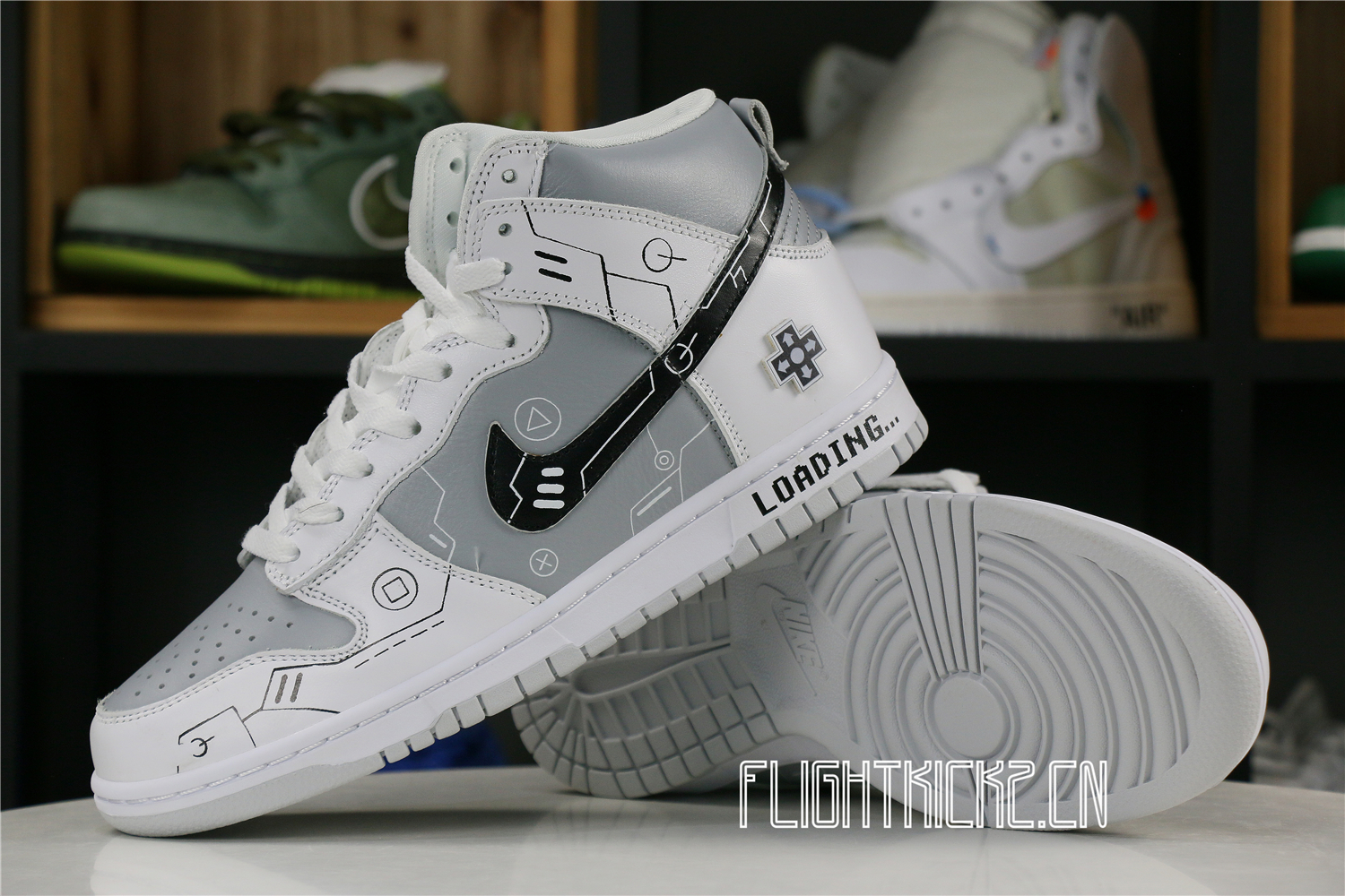 Nike Dunk High “Video Game” White Grey Black PS5 Loading