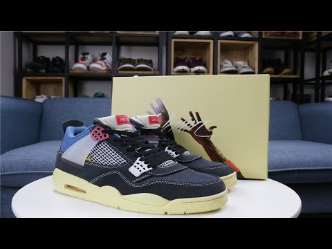 Union LA X Air Jordan 4 Retro Off Noir(GS) (LN5 A1 Batch)
