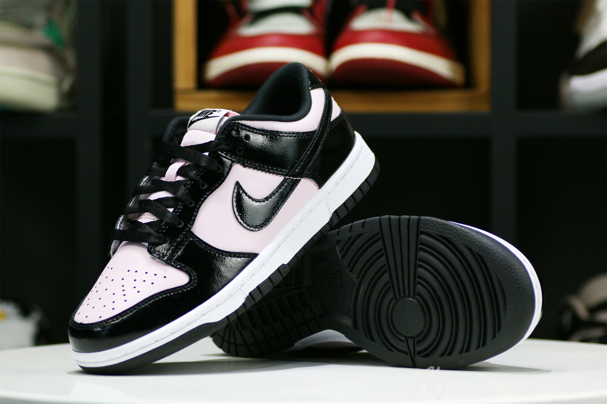 Nike Dunk Low Pink and Black Patent