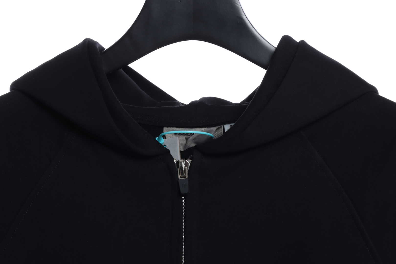 Double Line Back Silicone Lettering Zip Hoodie