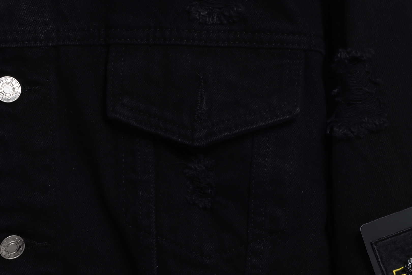 St0ne Island distressed armband denim jacket