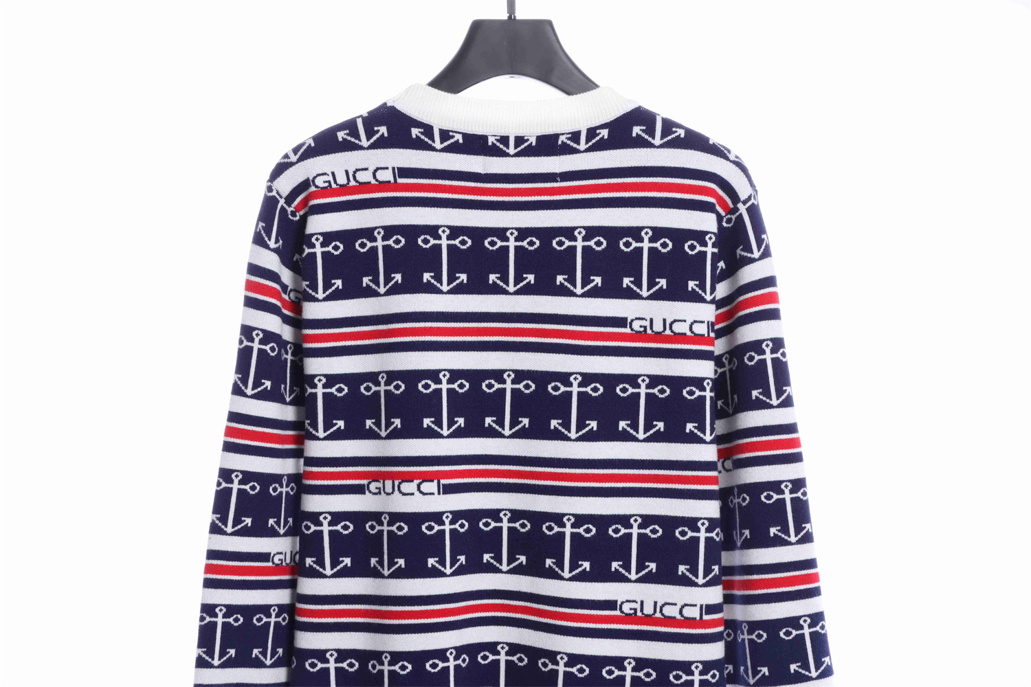 GUC1 guc anchor jacquard wool sweater