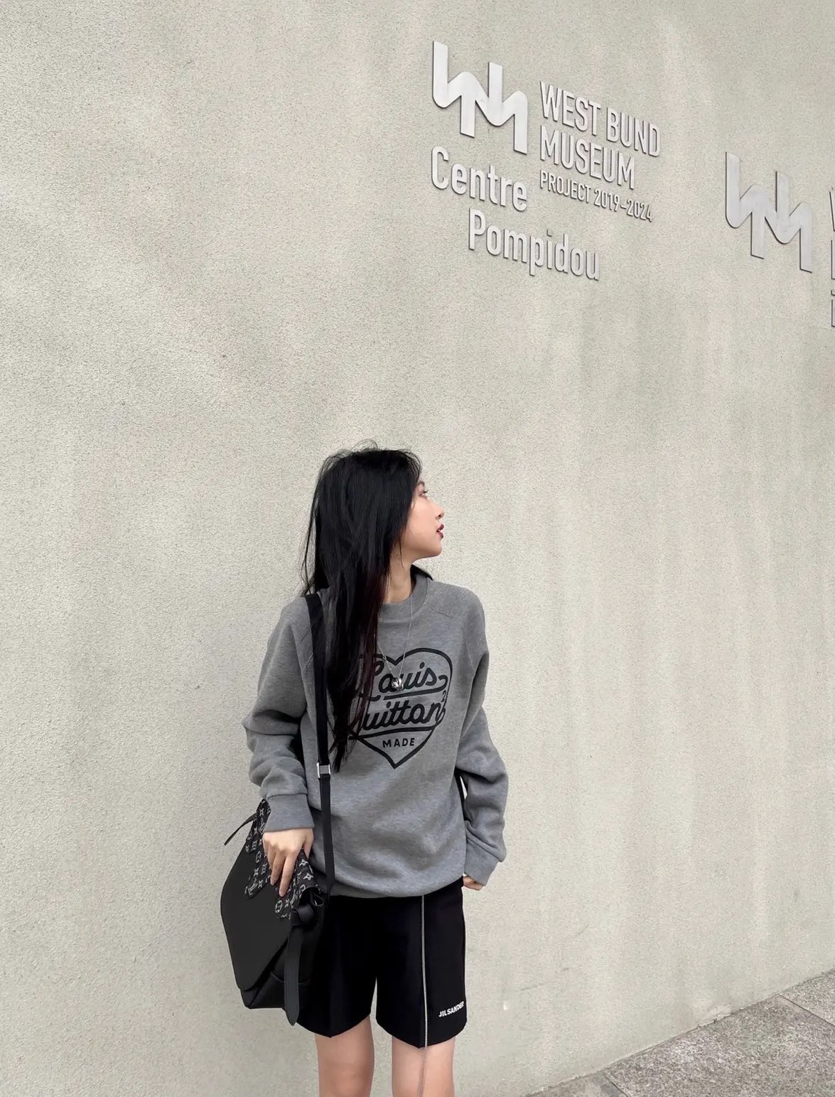 L× Nigo 2022ss co-branded version 2.0 love foam print round neck sweater