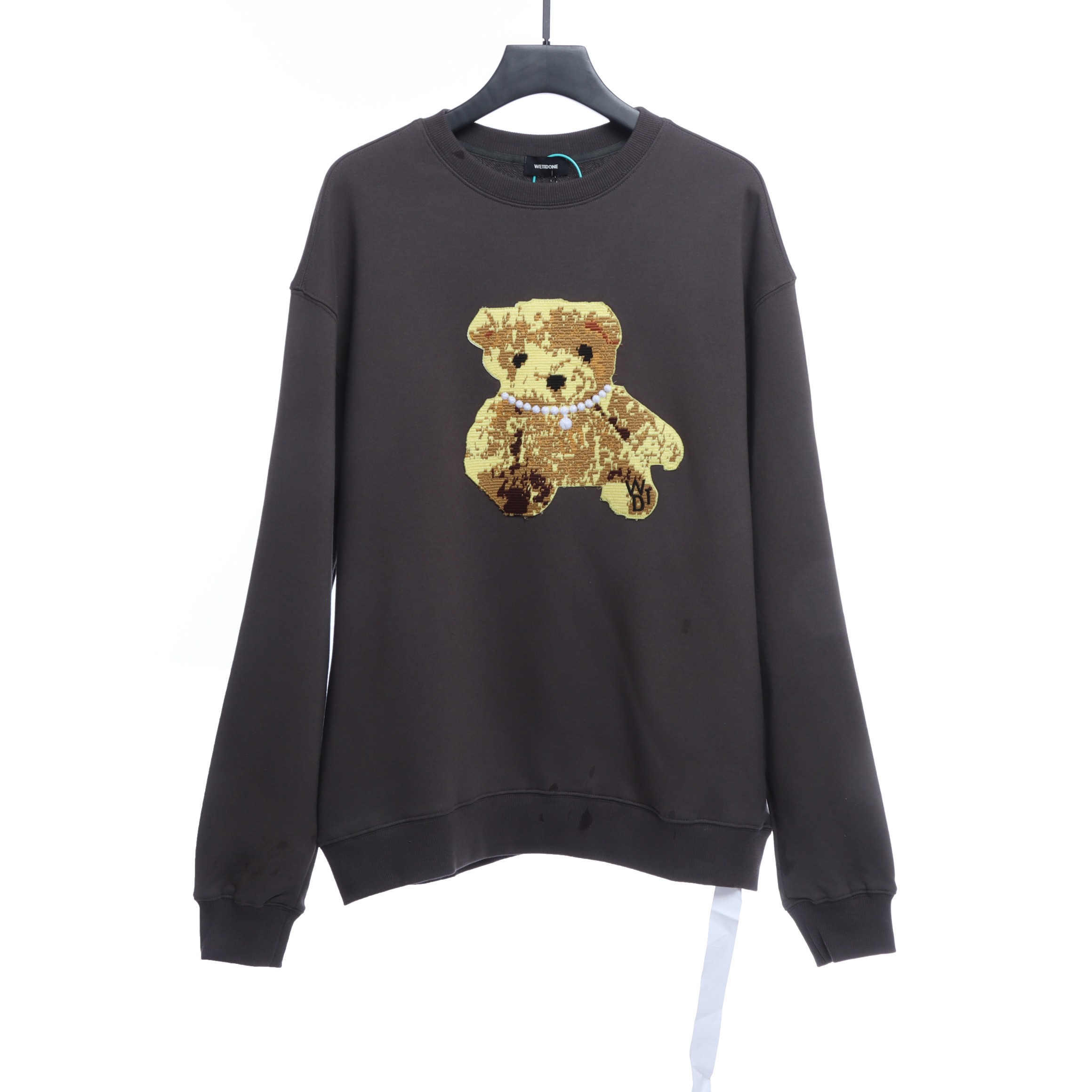 W3LL embroidered bear crew neck sweatshirt