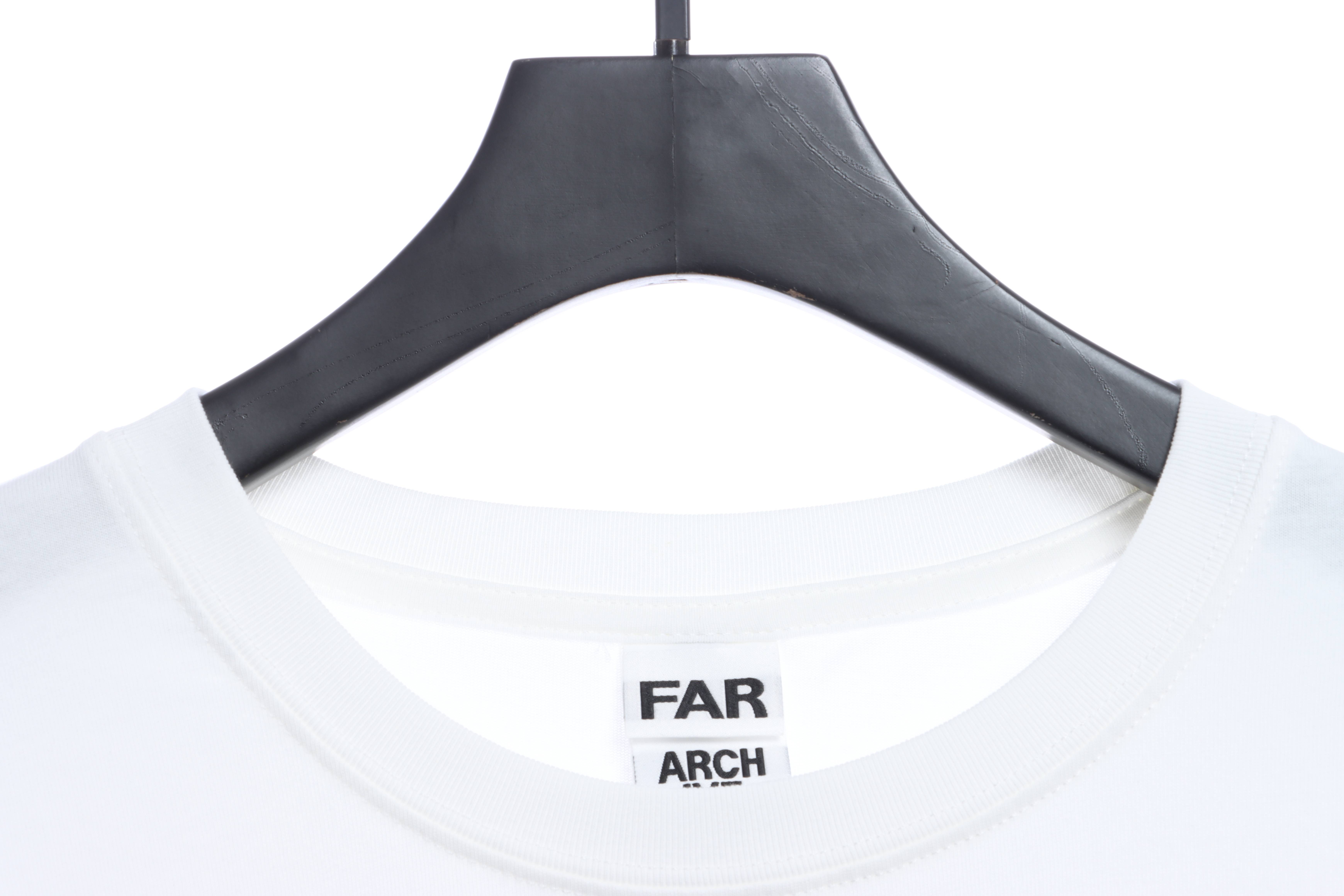 FAR.ARCHIVE Double Row Slogan Letter Short Sleeve T-Shirt