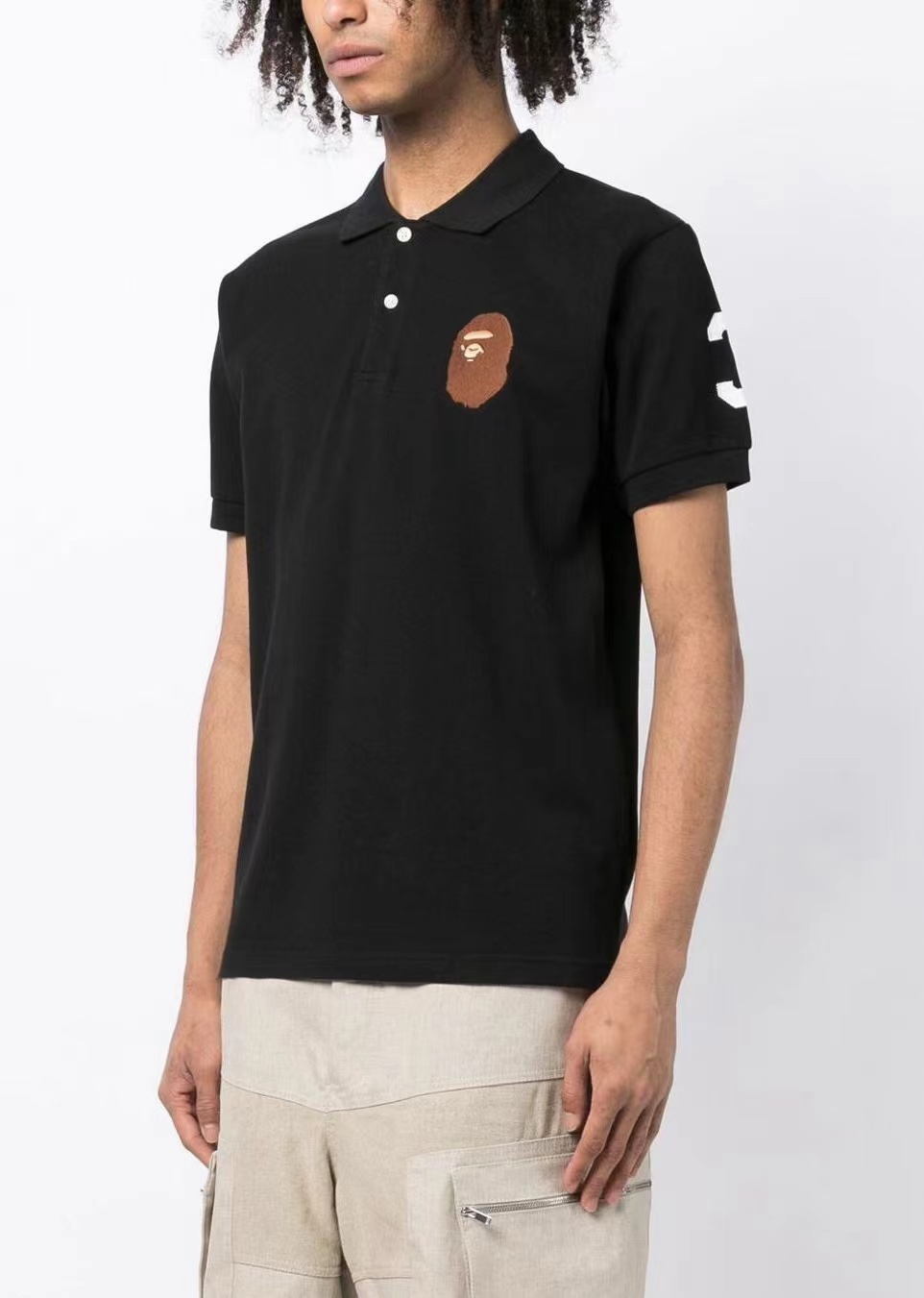 BAPE ape head towel embroidered POLO