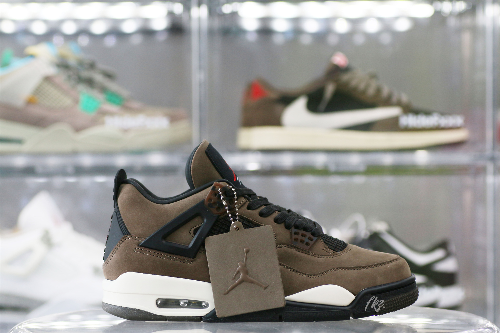 Air Jordan 4 Retro Travis Scott Olive Custom Shoes