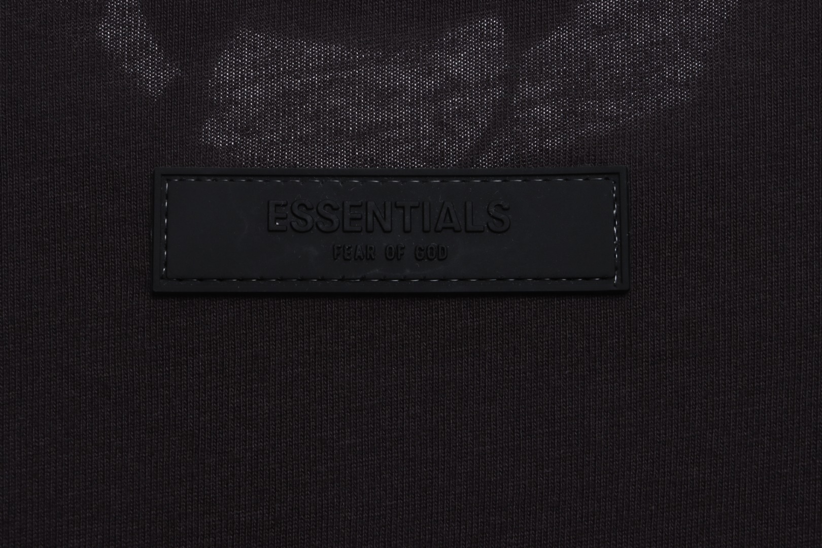 Essenti@ls Double line double row large letter flocking short sleeves