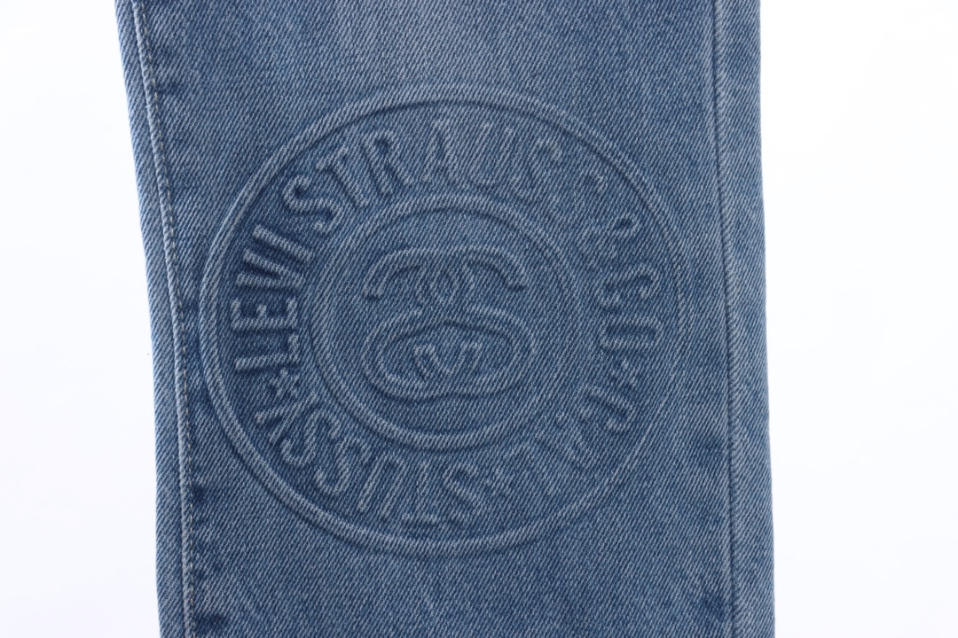 Stuart co-signed Levi’s 150th anniversary embossed denim trousers