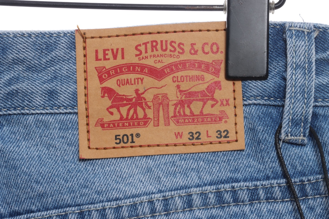 Stuart co-signed Levi’s 150th anniversary embossed denim trousers