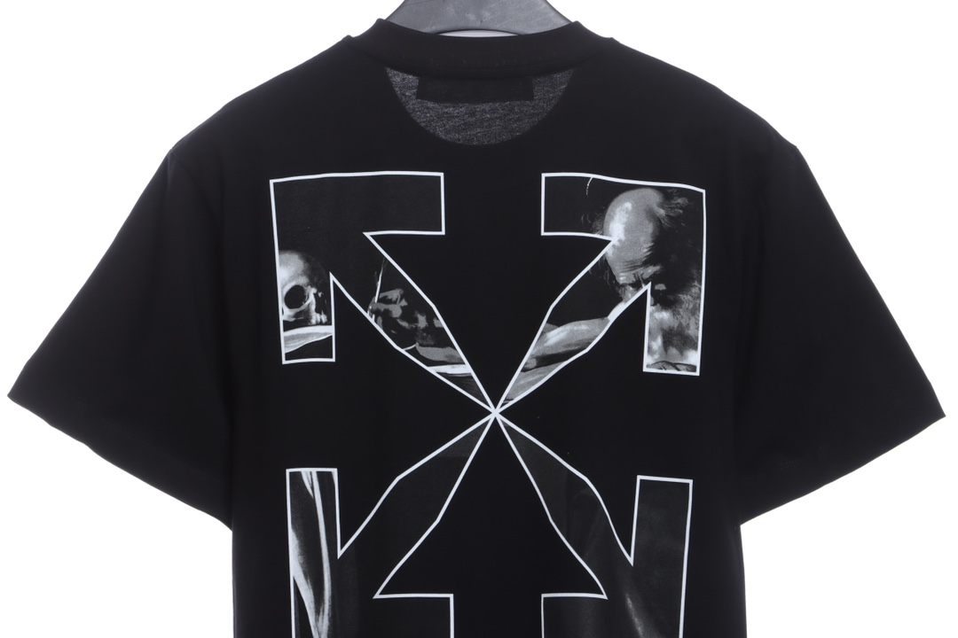 OW Caravaggio black and white religious short sleeves