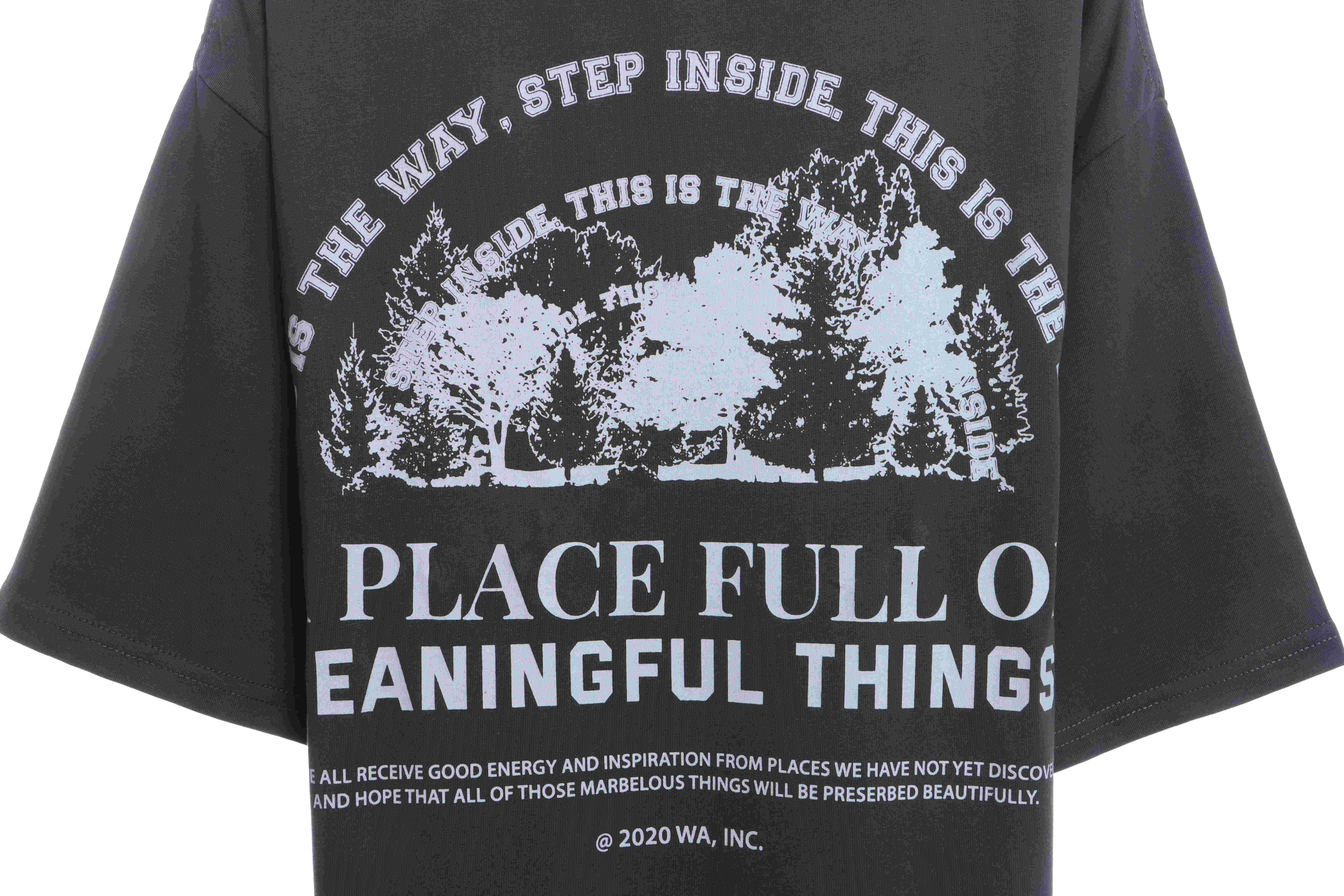 FAR.ARCHIVE White Letter Print Short Sleeve T-Shirt