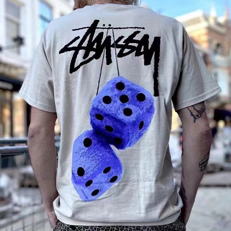 Stussy dice printing short-sleeved