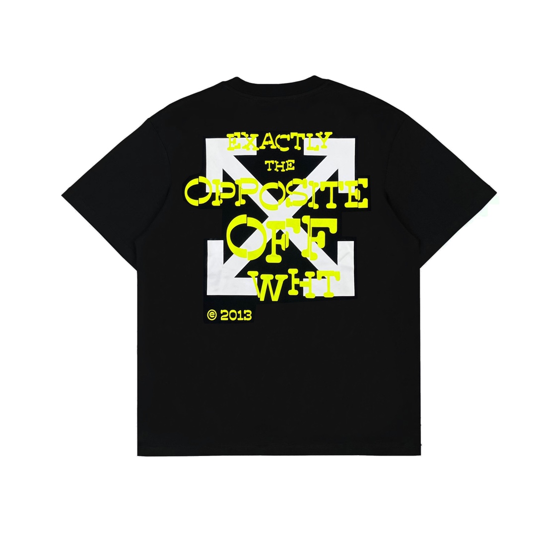 Ow yellow letter arrow short sleeves