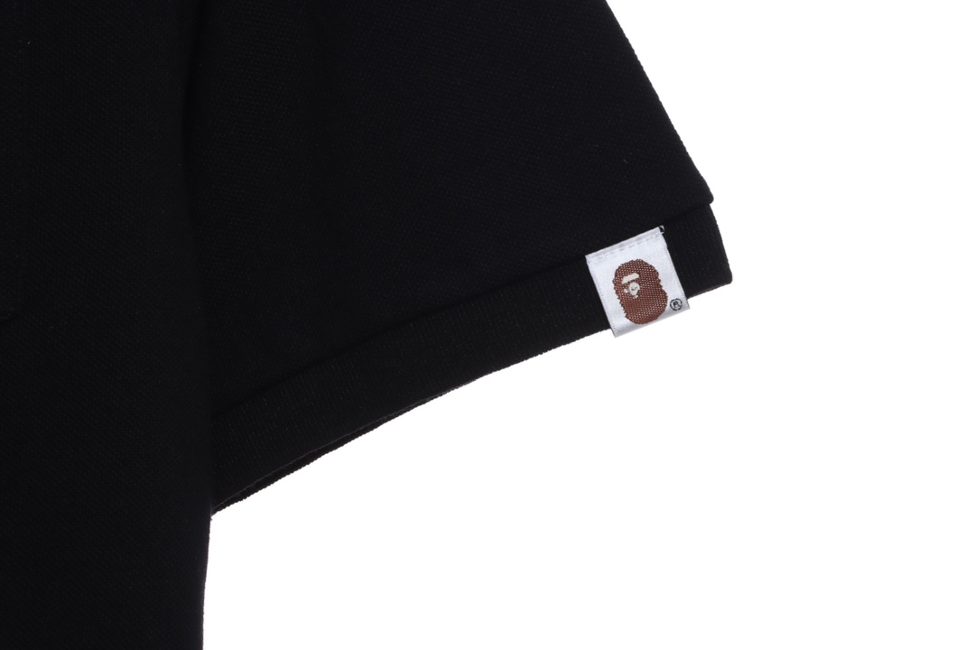 BAPE back colorful letter printing POLO short sleeves