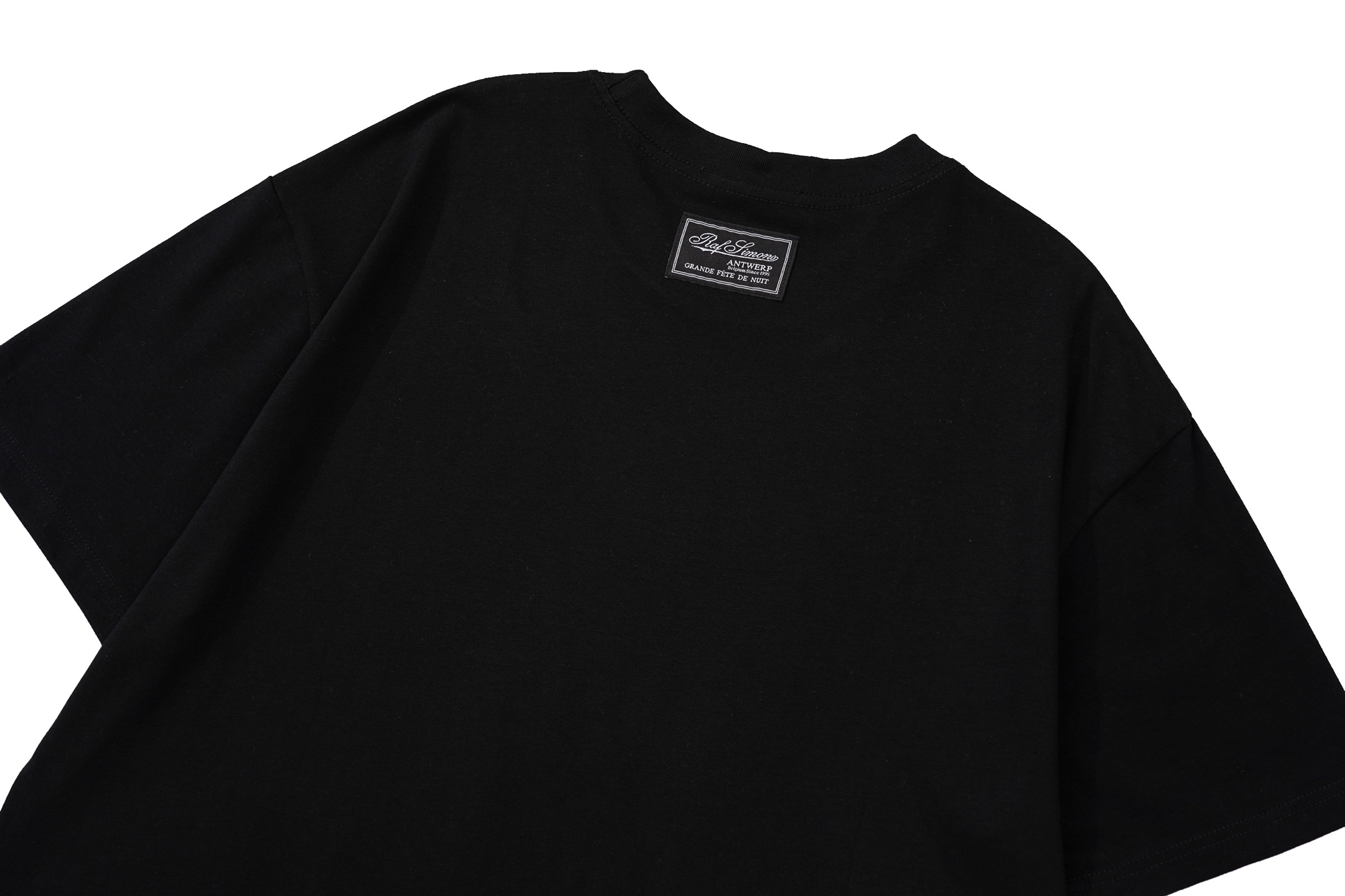 RAF SIMONS Girl portrait slogan print short-sleeved T-shirt black