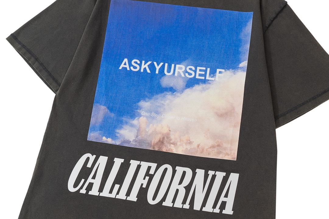 ASKYURSELF California sky print short-sleeved T-shirt