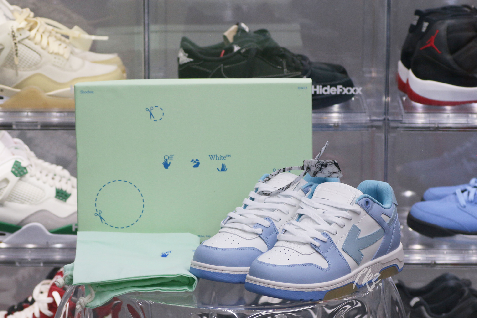 OFF-WHITE Blue & White Out Of Office Sneakers