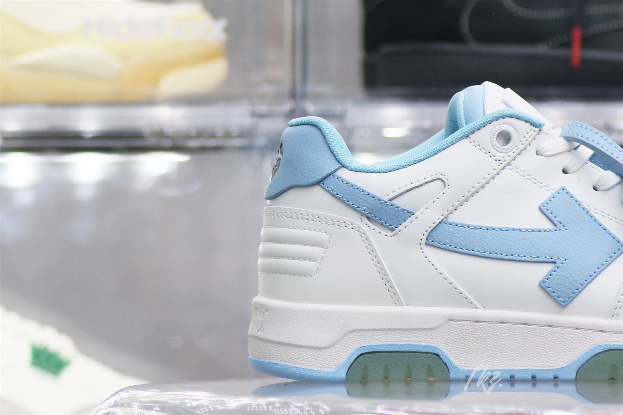 OFF-WHITE White & Blue Out Of Office Sneakers