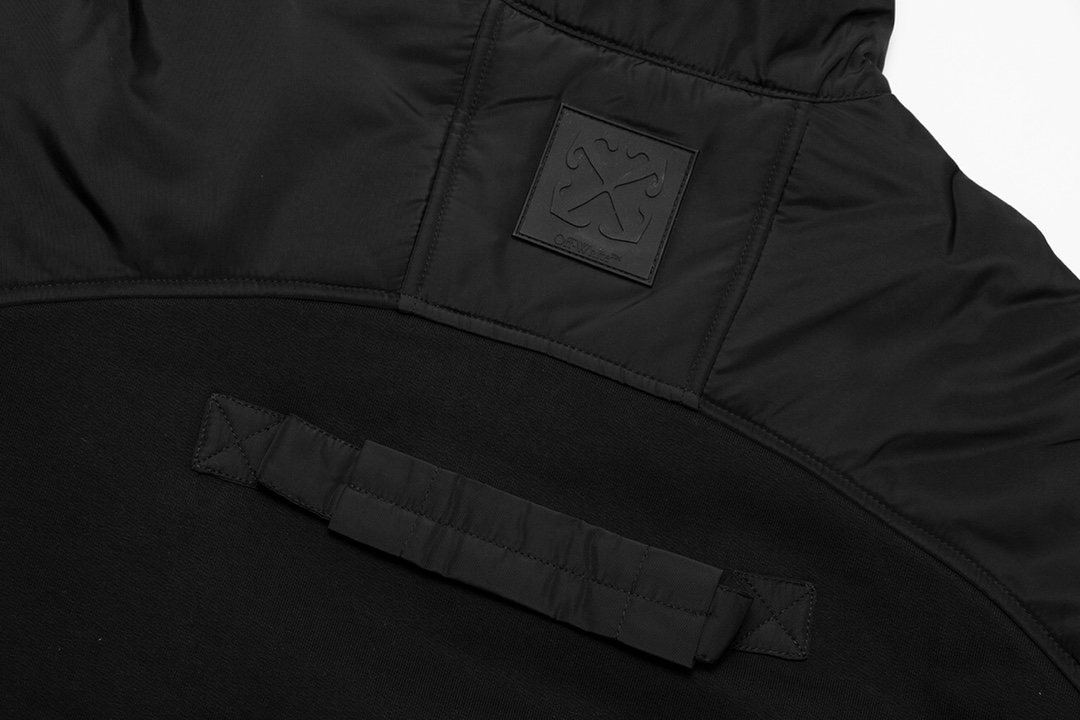 OFF-WHITE OW Black Function Wind Cotton-padded Hoodie 2023