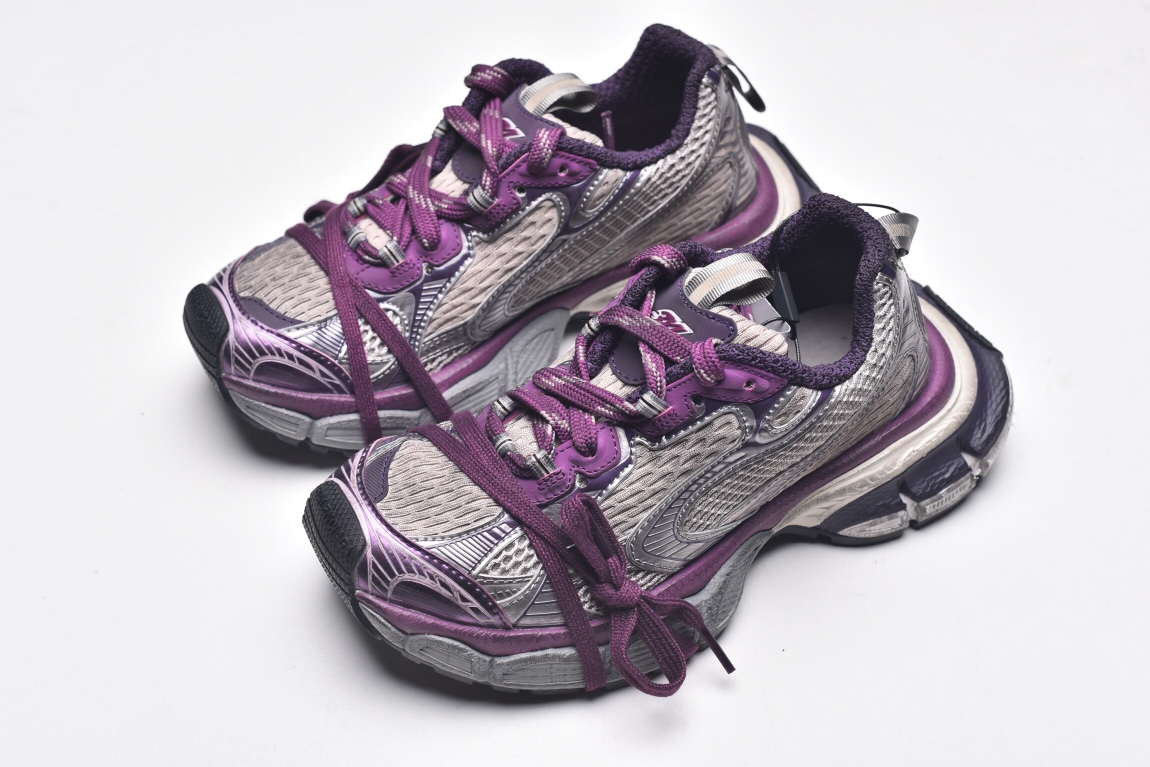 Balenciag* Cargo Sneaker Grey Purple