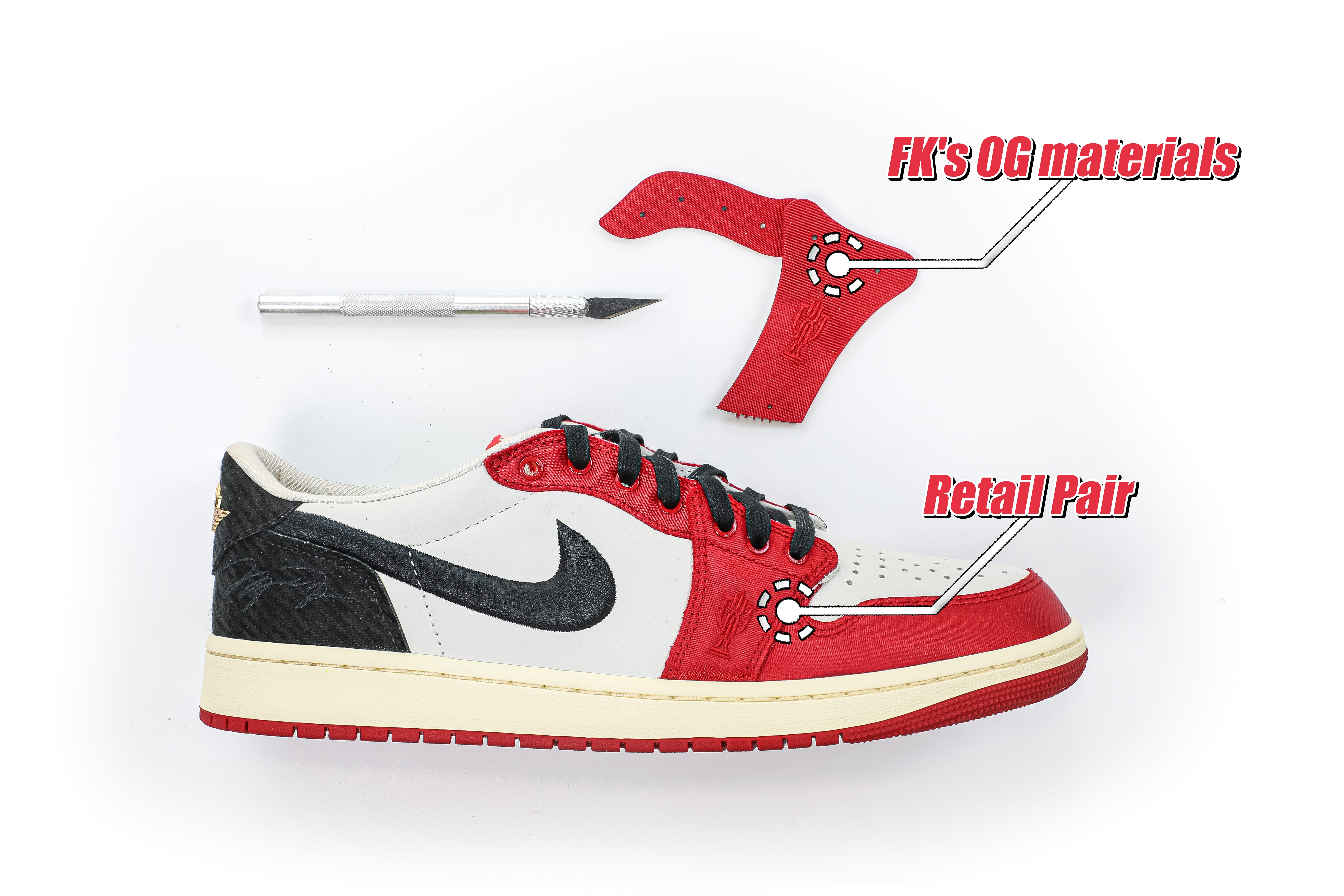 Trophy Room X Air Jordan 1 Retro Low OG SP Away 2024（LN5 A1 Batch）