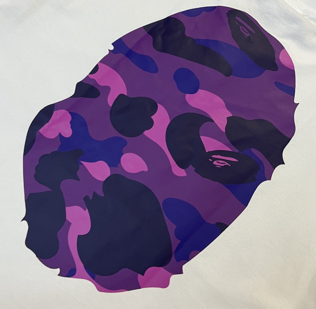 BAPE Purple Color Camo By Bathing Tee
