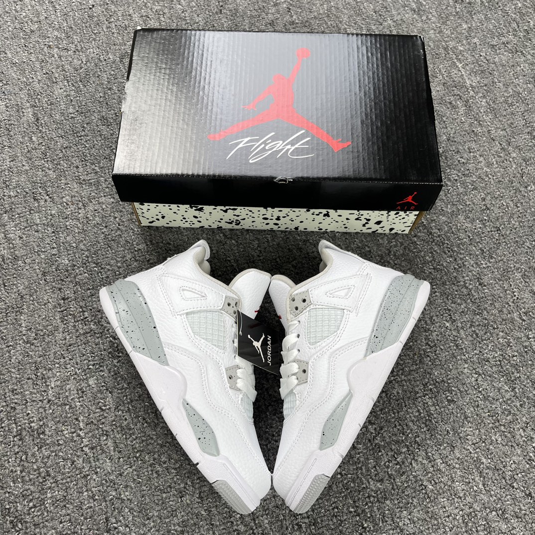 Air Jordan 4 Retro ”White Oreo“Kid Preschool