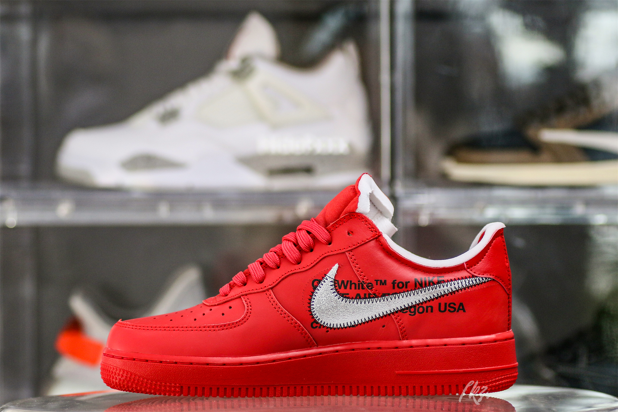 Nike Off-White Air Force 1 AF1 University Red