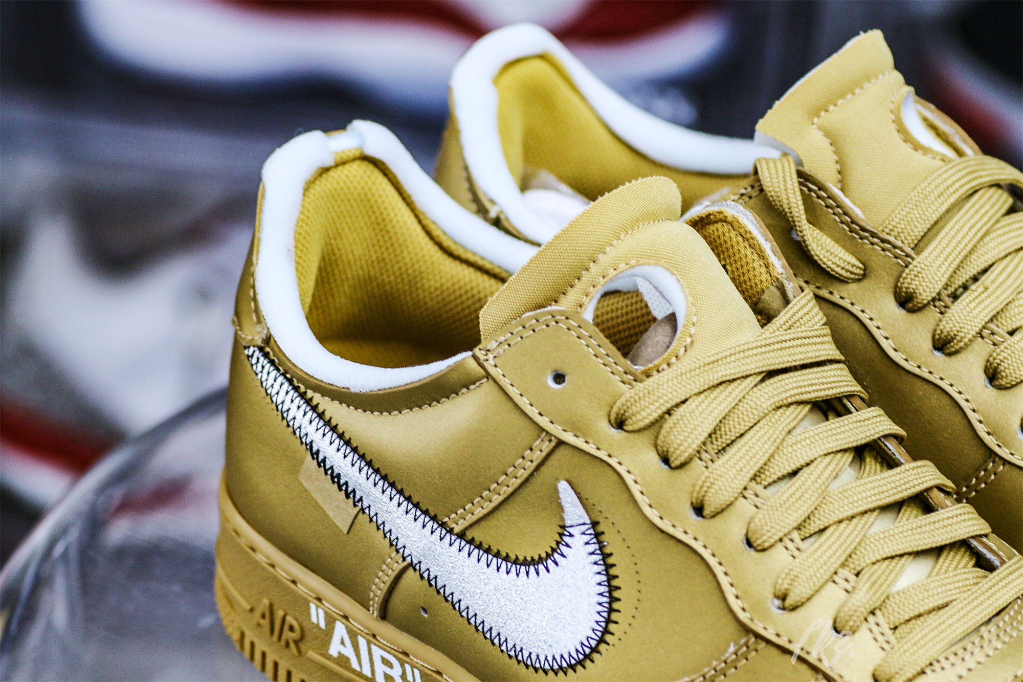 Nike Off-White Air Force 1 AF1 Gold Custom