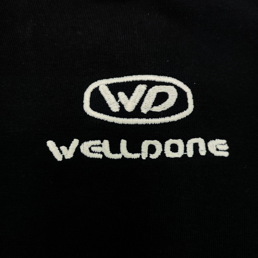 WE11D0NE Patchwork Embroidered LettersT-Shirt