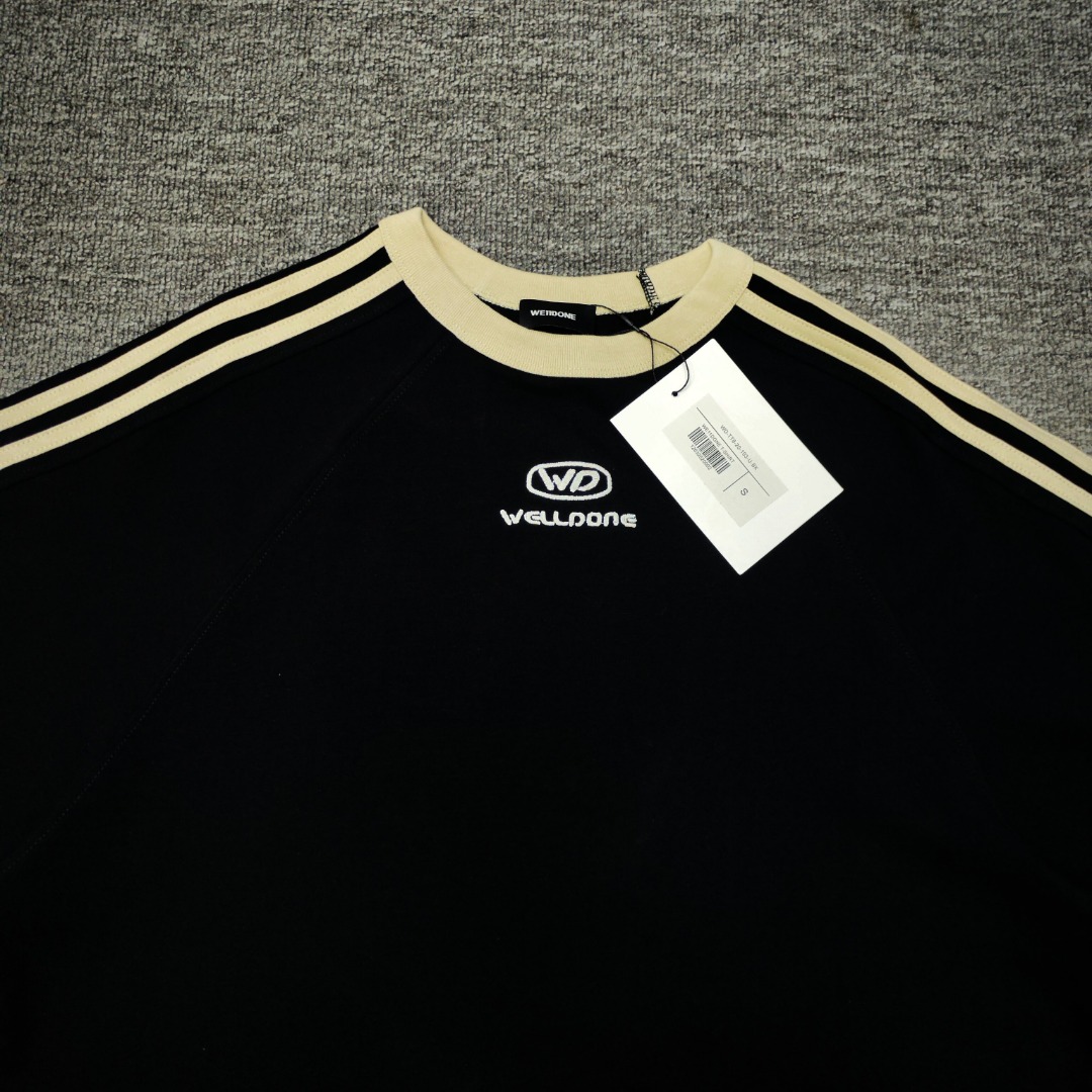 WE11D0NE Patchwork Embroidered LettersT-Shirt