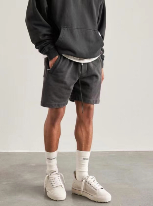 R3present x FOG Washed Solid Color Bermuda Shorts