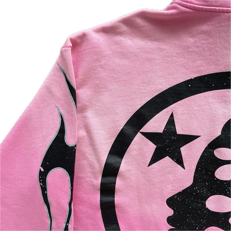 Hell$tar Studios vintage washed hoodie Pink