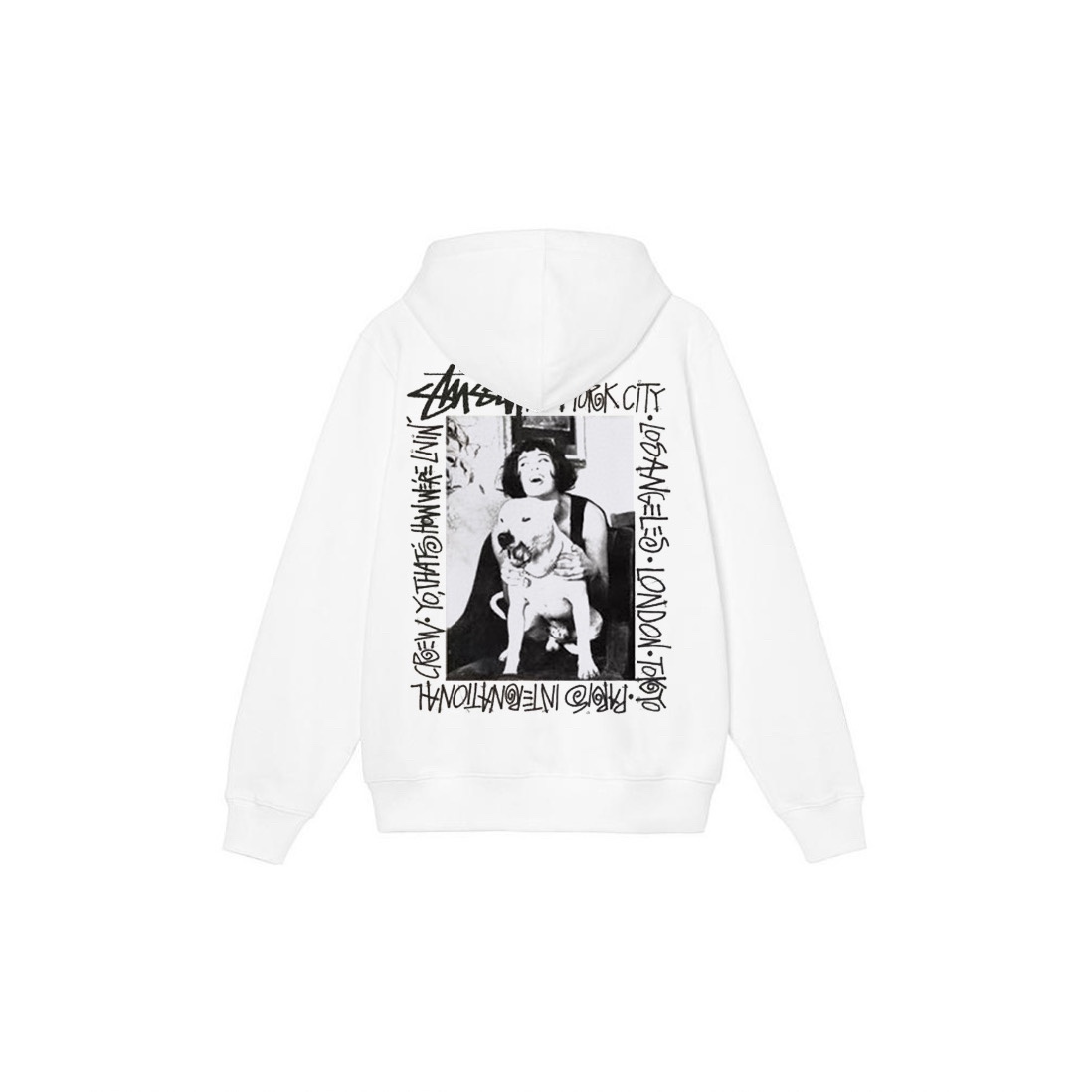Stu$$y scenic and character graphic print hoodie