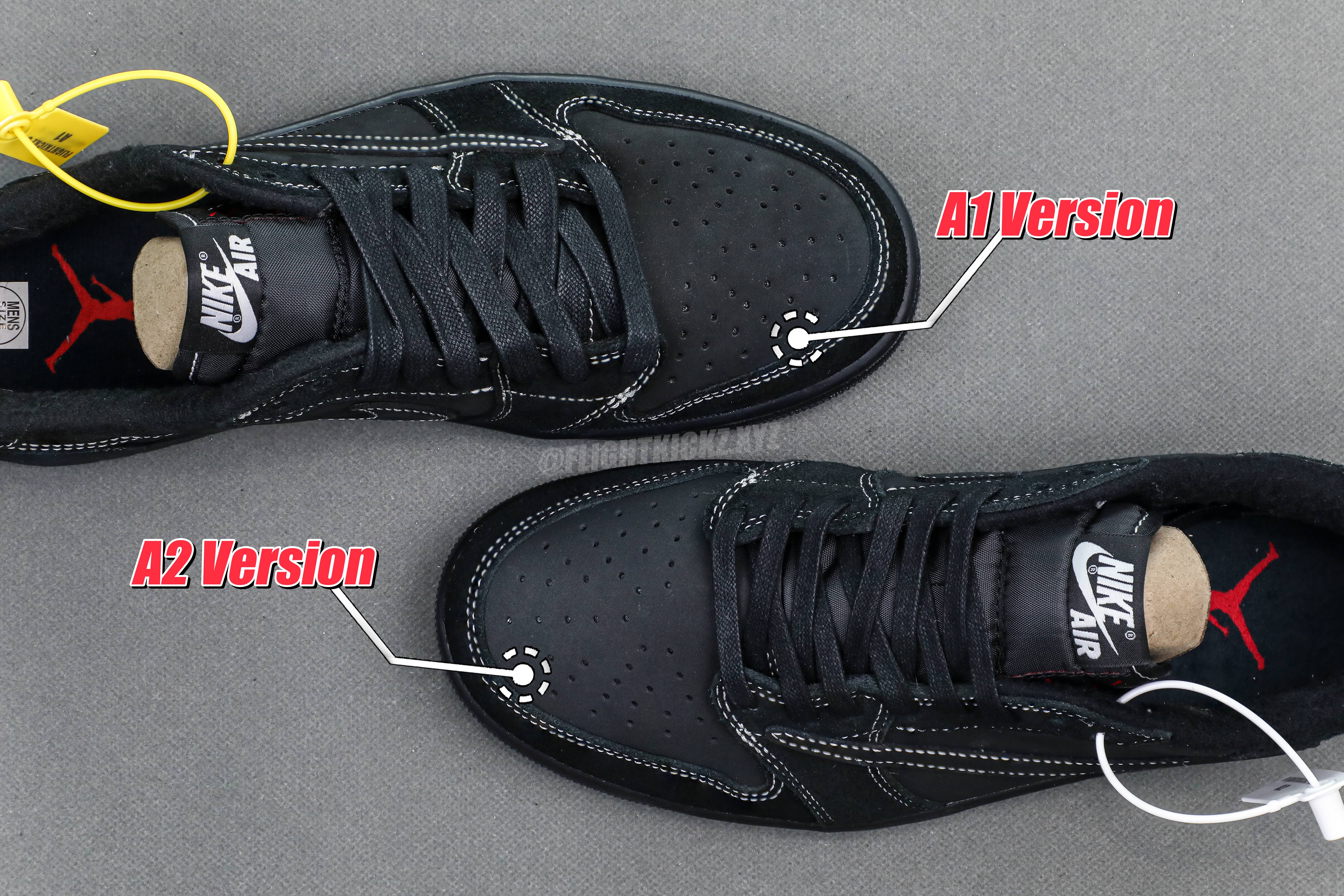 Travis Scott x Nike Air Jordan 1 Low OG “BlackPhantom”（A2 Batch)