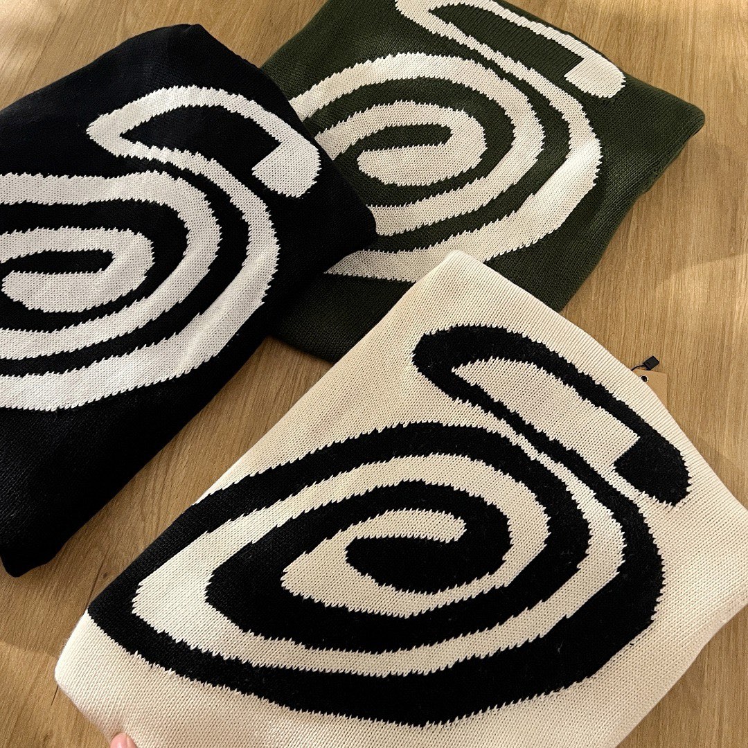 Stussy S curly mosquito coil knit sweater