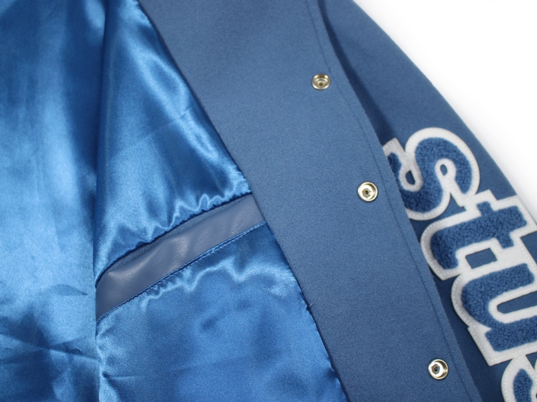 Stussy FW24 Embroidery ArmsVarsity Jacket