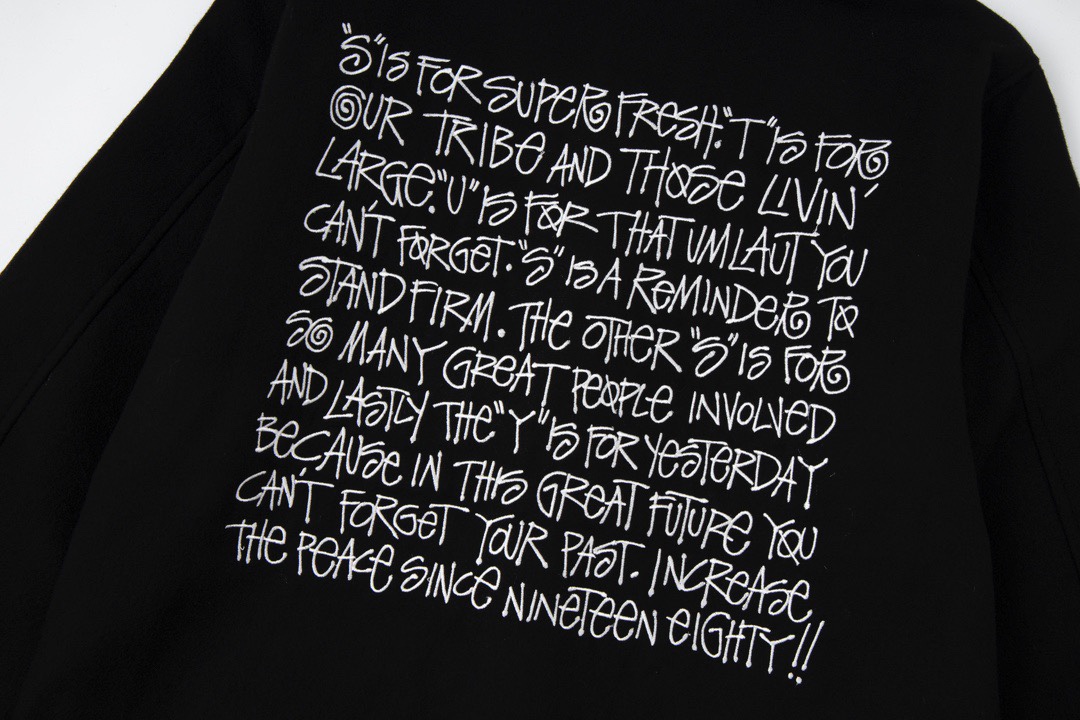 Stussy S Talk Melton Varsity Jacket