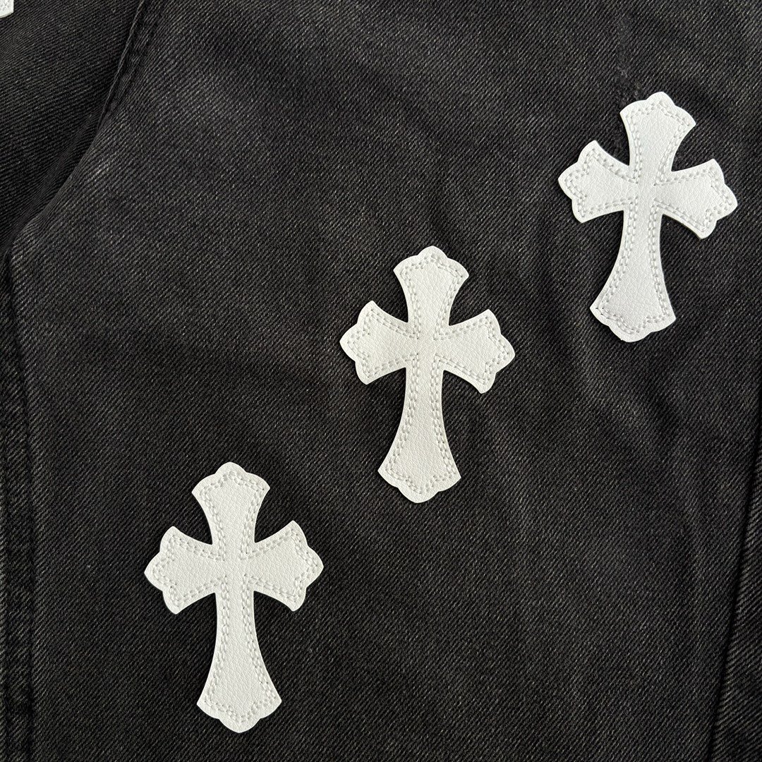 Chrome Hearts White Crosses Pants